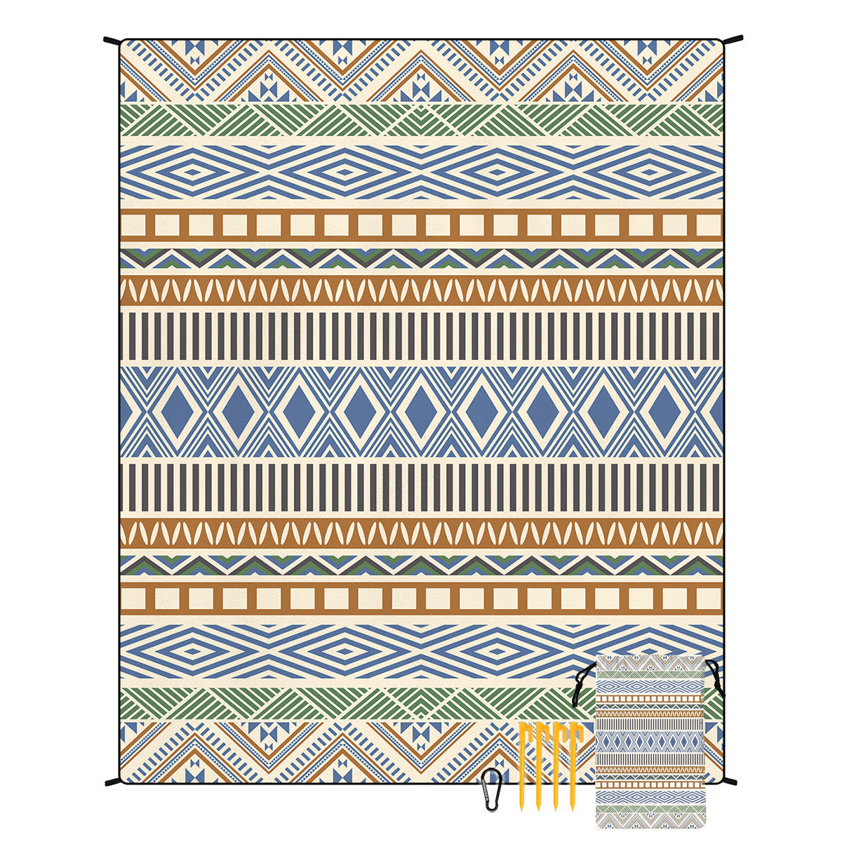 Bohemian Beach Mat & Outdoor Picnic Blanket – Waterproof 220 x 180cm