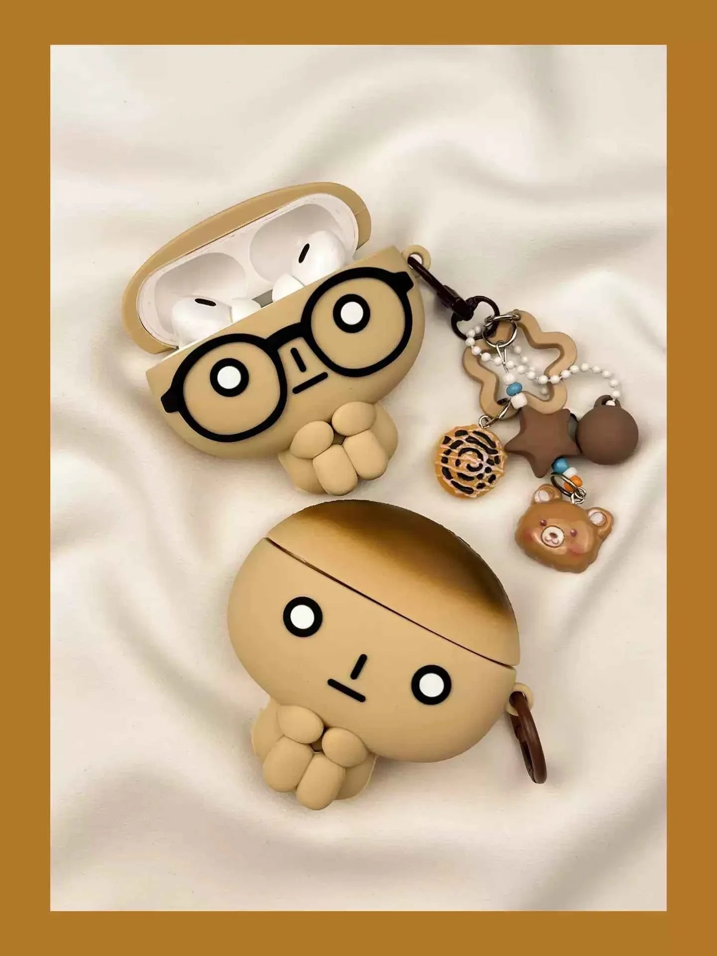 Japanese Kawaii Burnt Toast Character AirPods Case