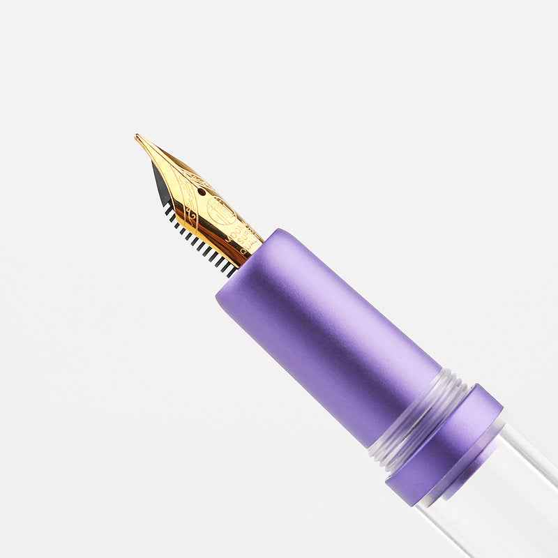 MAJOHN M2 Plus Metallic Transparent Eye Dropper Filling Fountain Pen Purple