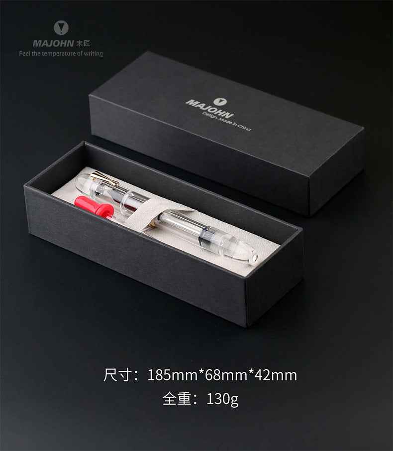 Majohn C4 Eyedropper Fountain Pen Transparent Acrylic with Box