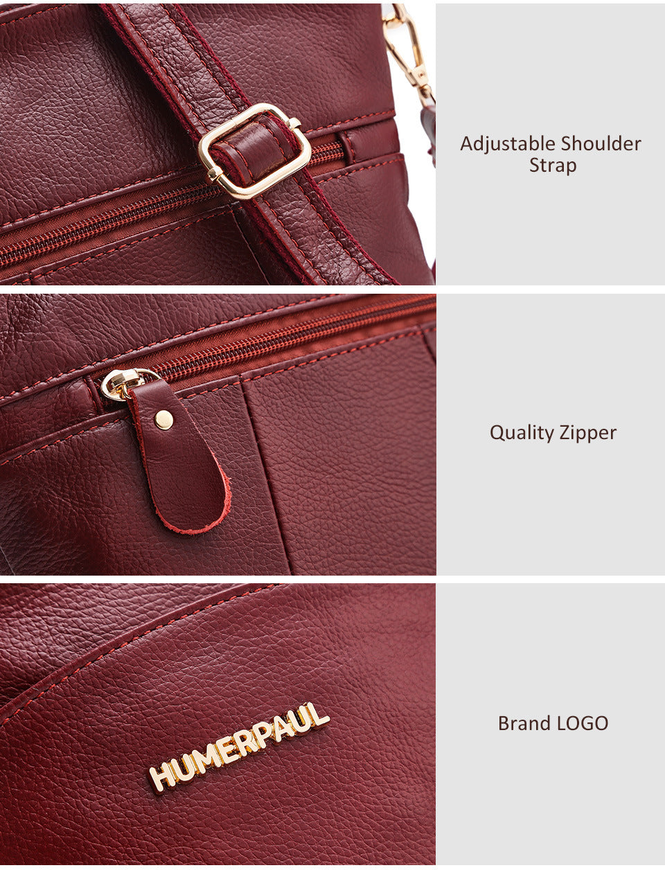 Top Grain Leather Women's Crossbody Bucket Shoulder Bag