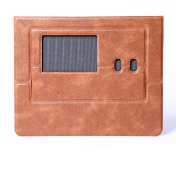 PU Leather Multifunctional Mouse Pad with Phone Stand & 2 Pen Slots