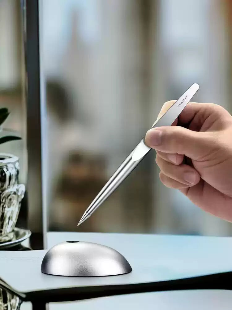 GNASEET Inkless Pen with Egg Stand – Aluminium Alloy Eternal Pen | Premium Desktop Writing Sculpture