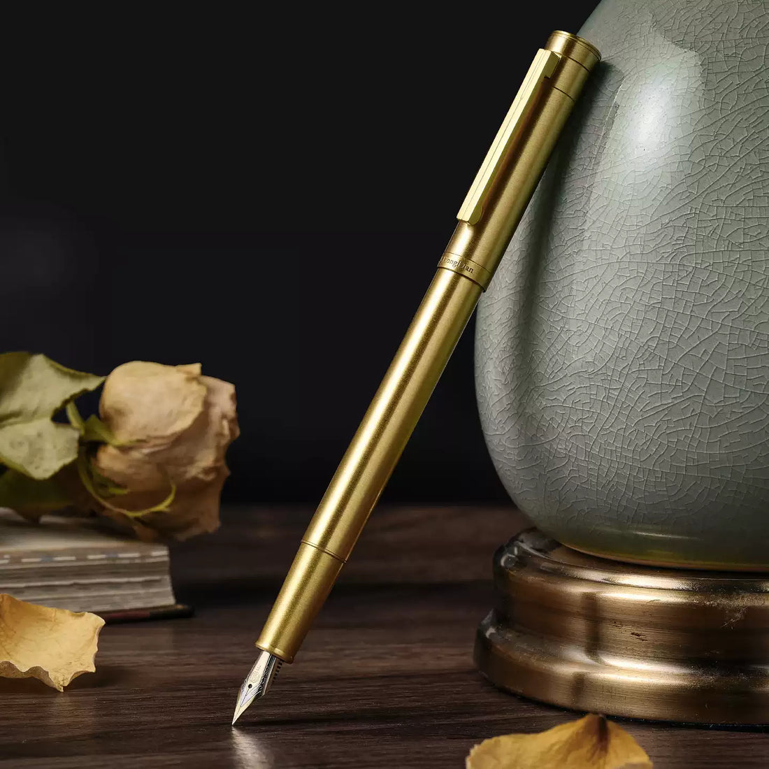 Hongdian 1861 Fountain Pen – Vintage Raw Brass Body