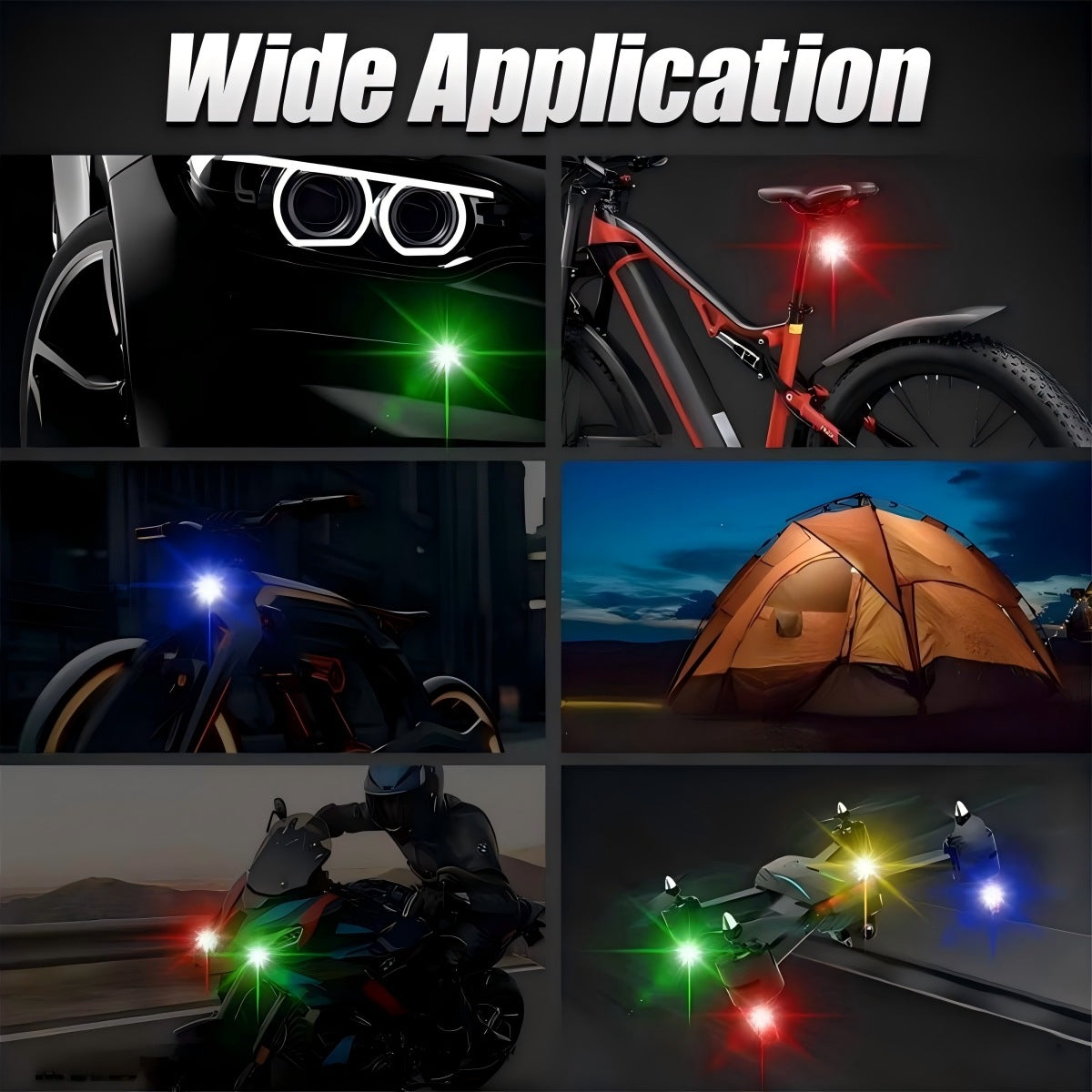 6LEDs Wireless LED Strobe Lights for Car with Remote Control