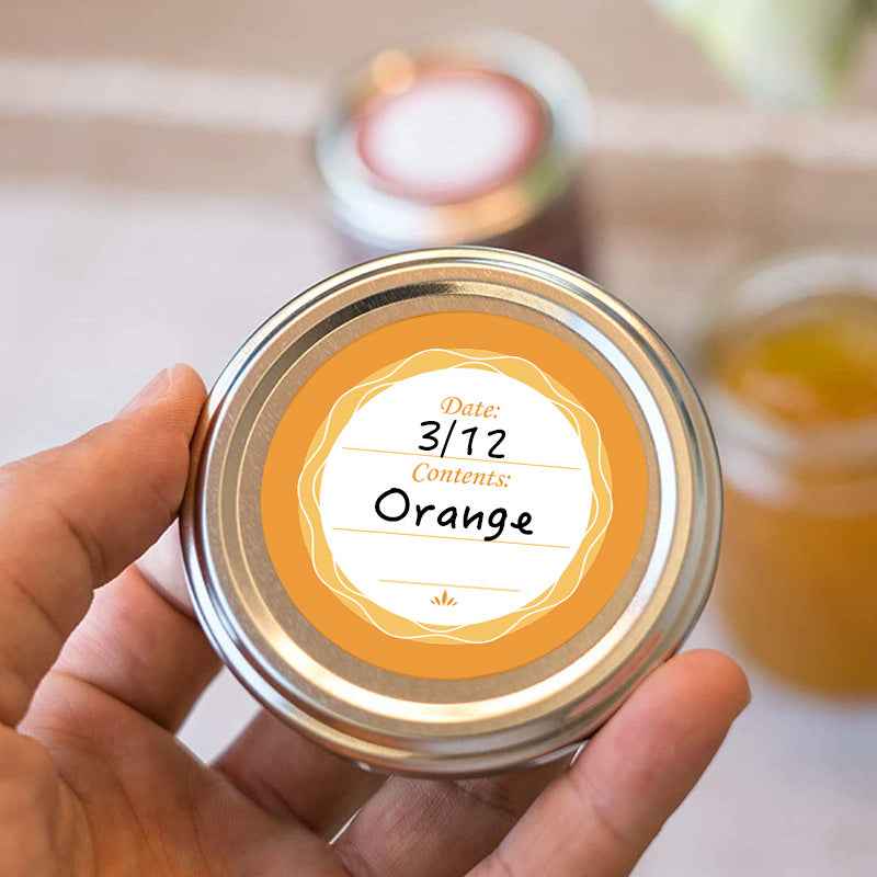 180pcs Food Date Sticker for Jars Waterproof Removable Mark Label 4CM