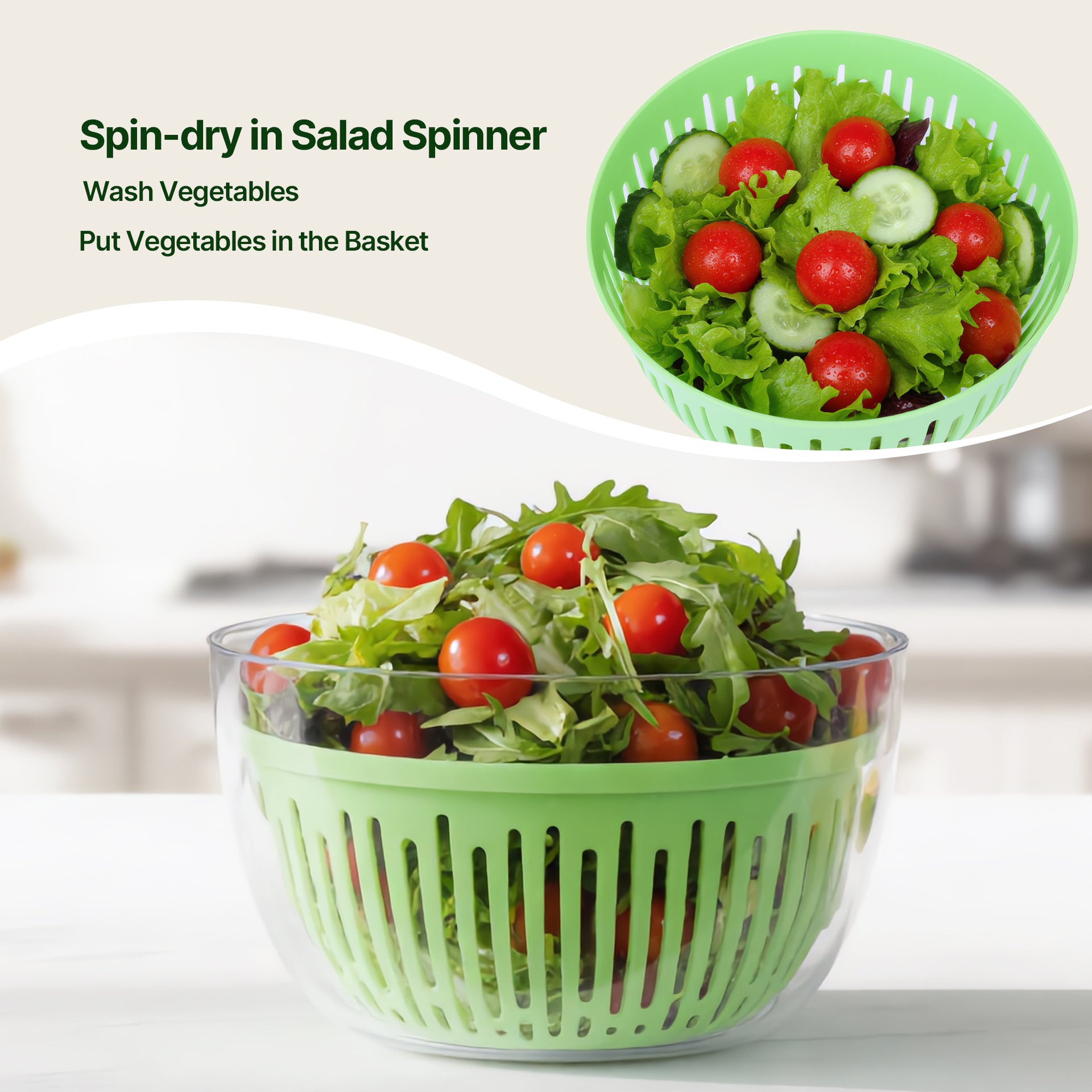 Multifunctional Salad Spinner & Vegetable Slicer