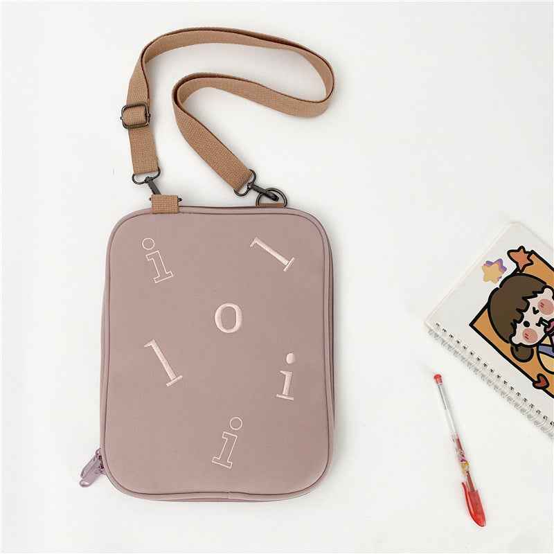 11/13.3 Inch Protective Tablet Laptop Sleeve Bag with Shoulder Strap Pink