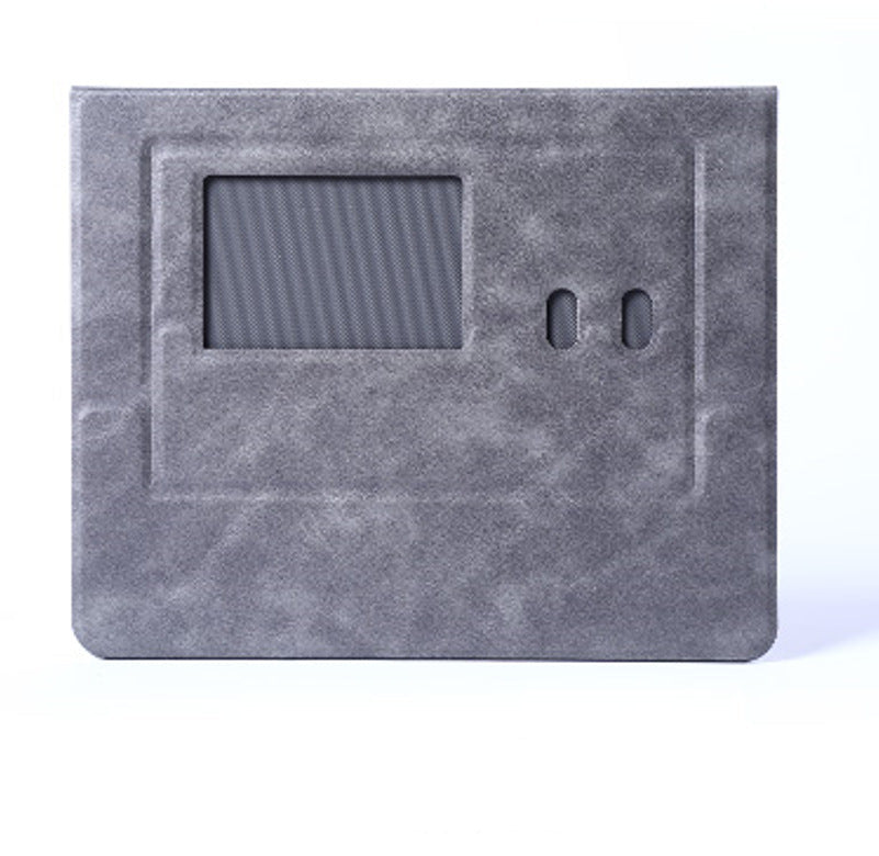 PU Leather Multifunctional Mouse Pad with Phone Stand & 2 Pen Slots