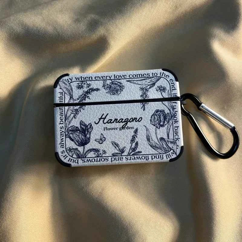 Vintage Black & White Floral AirPods Case A