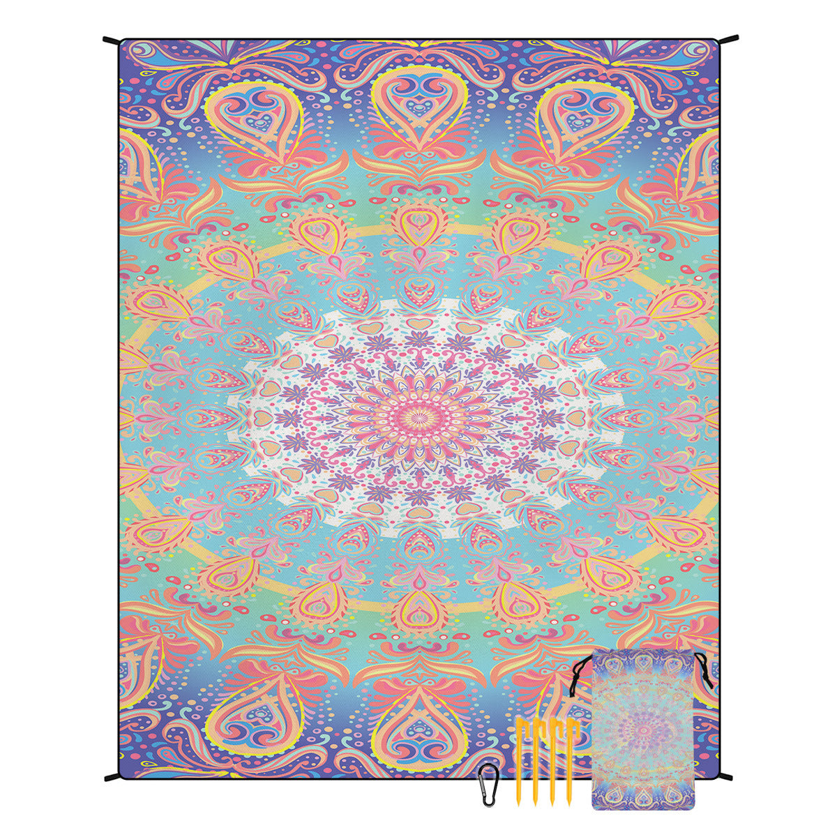 Bohemian Beach Mat & Outdoor Picnic Blanket – Waterproof 220 x 180cm