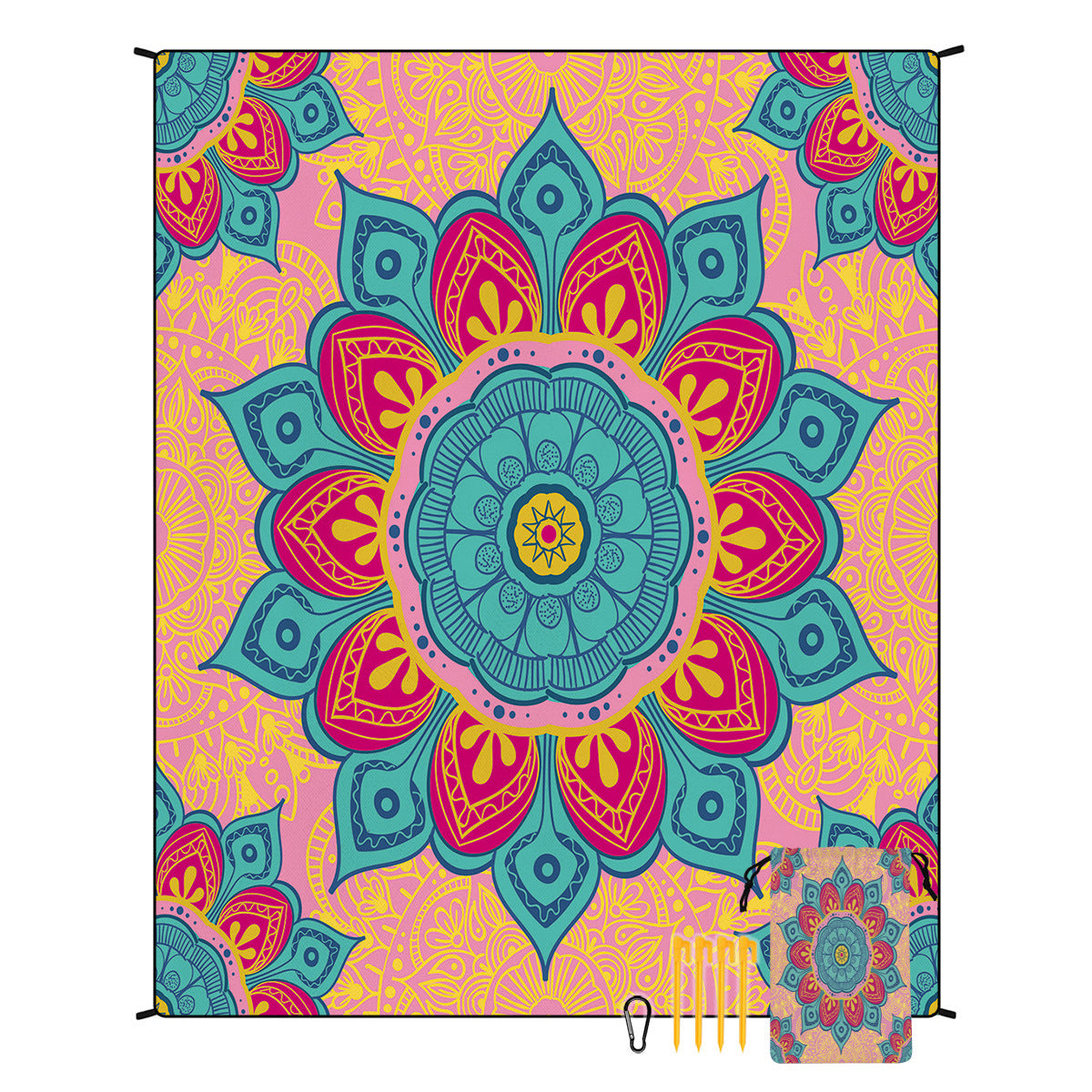 Bohemian Beach Mat & Outdoor Picnic Blanket – Waterproof 220 x 180cm