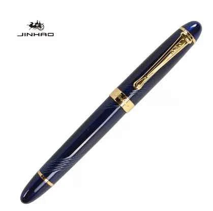 Jinhao X450 Fountain Pen Medium Nib Spiral Blue
