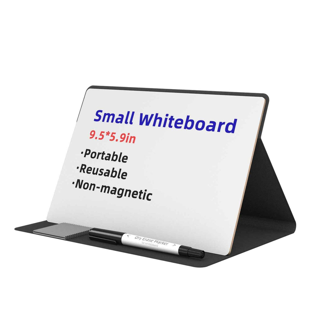 Desktop Dry Erase Board,9.5" X 5.9" Small White Board with Stand