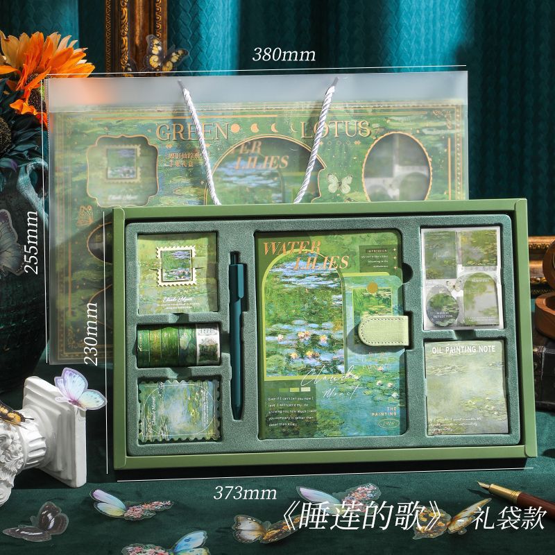 Oil Painting Series Journal Scrapbooking Supplies Gift Set D
