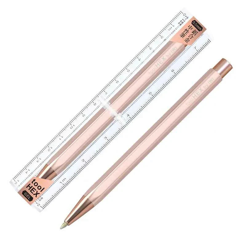 IWI toolHEX Aluminum Click Pen – 0.5mm Hexagonal Barrel with Scales Light Pink