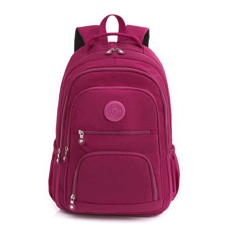 55L Lightweight Water-Resistant Backpack Outdoor Travel Bag Rose Red