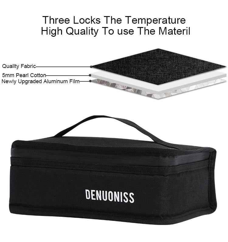 DENUONISS Small Insulated Lunch Box Portable Soft Bag