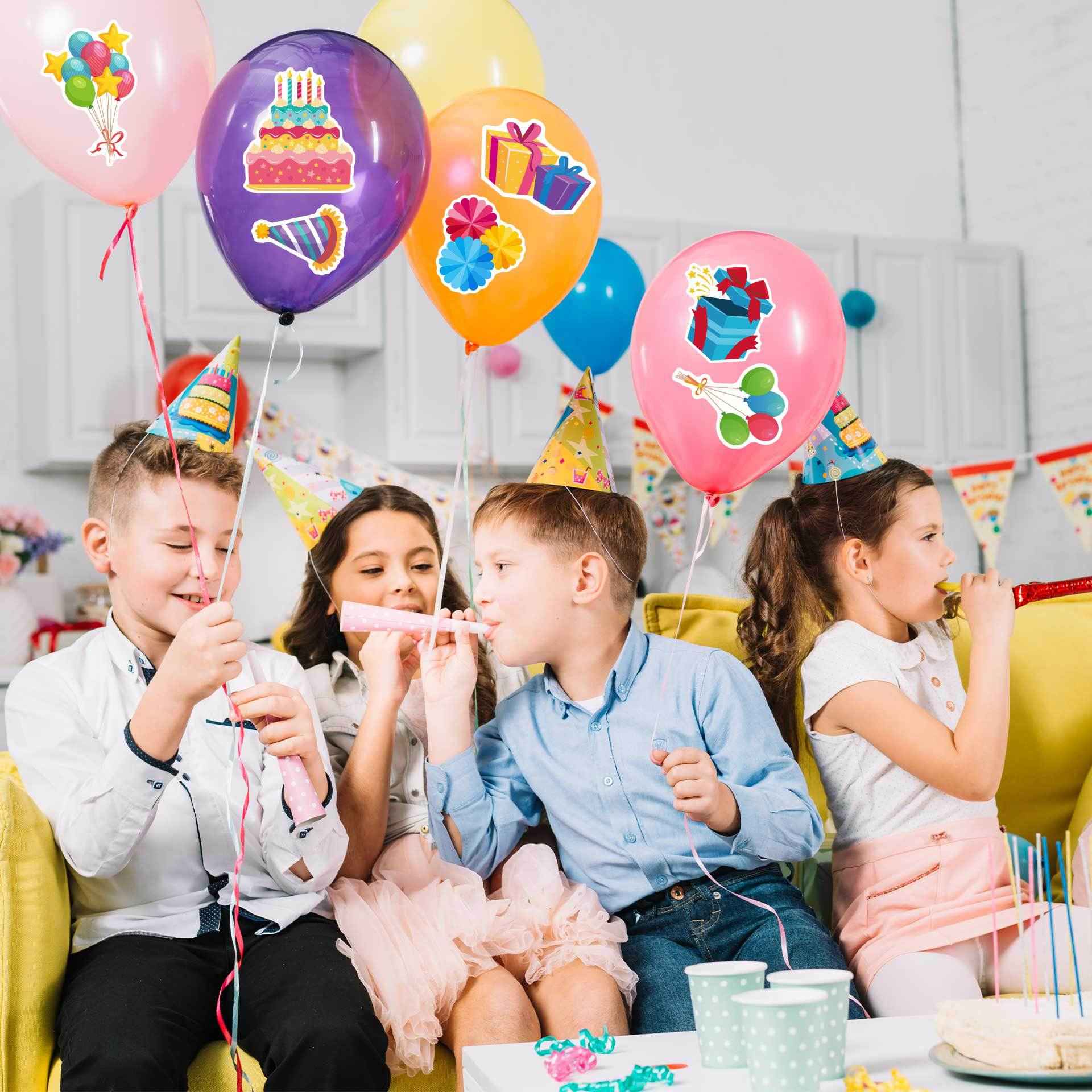 32 Sheets Happy Birthday Party Make Your Own Stickers for Kids