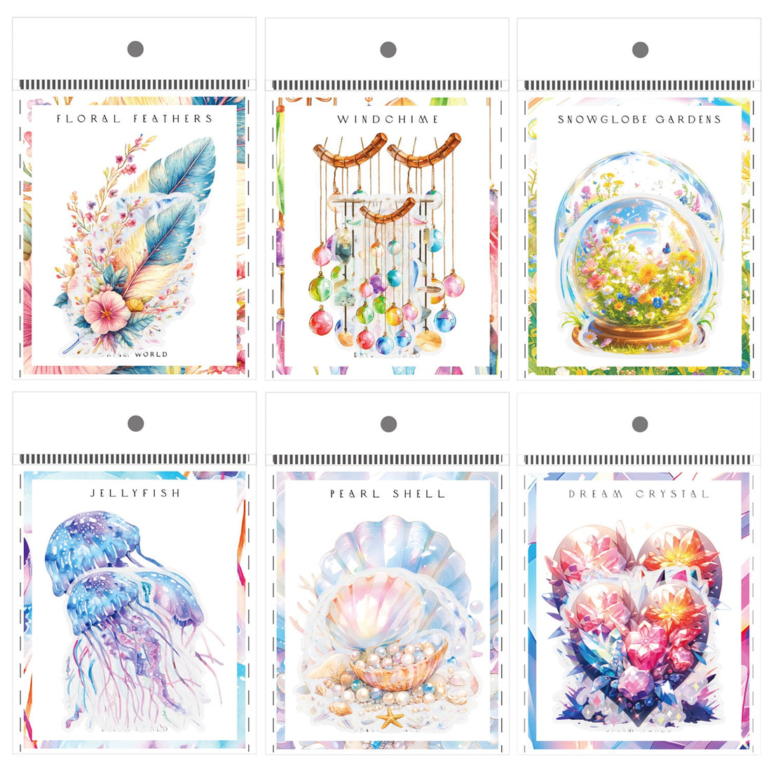 Dreamland Feather Sticker Set – 120 Sheets 70mm