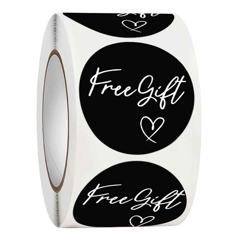 1000pcs Free Gift Self-Adhesive Stickers Labels,1.5 Inch Black
