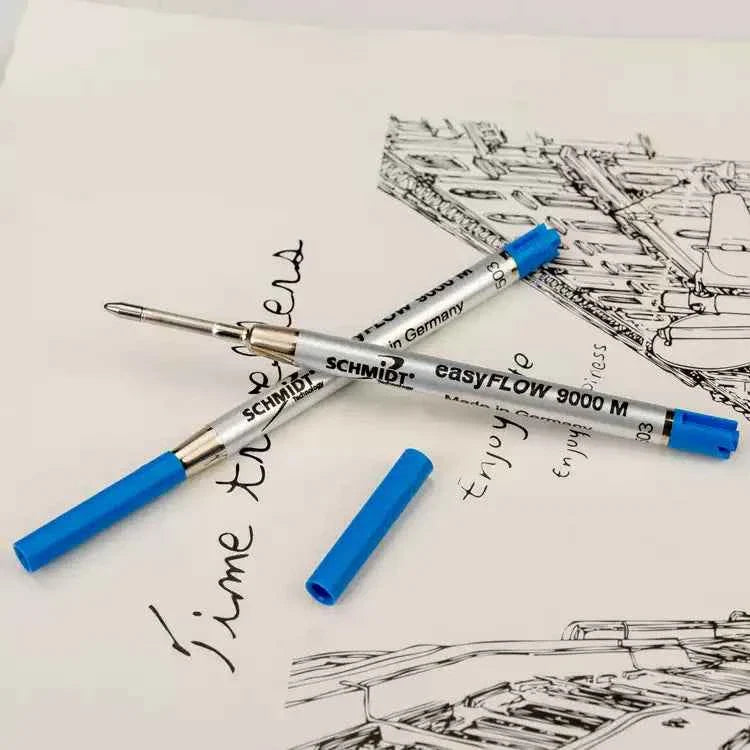 Schmidt EasyFlow 9000 Ballpoint Pen Refill - Medium Point - Black/Blue