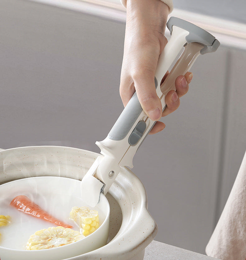 2-in-1 Silicone Bowl Clip & Plate Gripper – Heat-Resistant Anti-Scald Tongs for Hot Dishes, Bowls & Pots