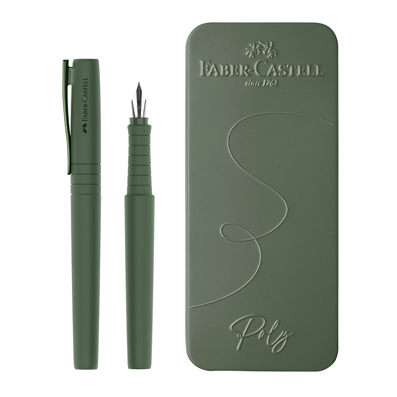 Faber-Castell Poly Ball Fountain Pen Fine Nib Green