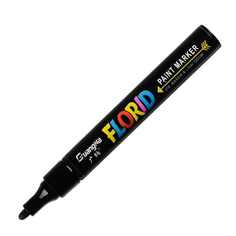 Guangna Florid Permanent Paint Pens Oil Based Markers 2 Pack Black