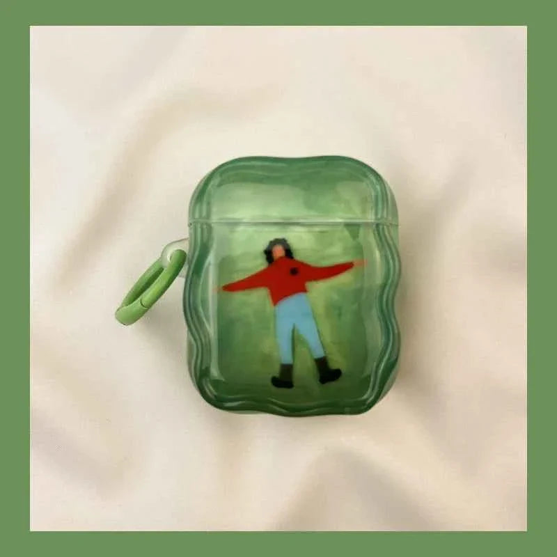 Relaxing Oil Painting Style AirPods Case A