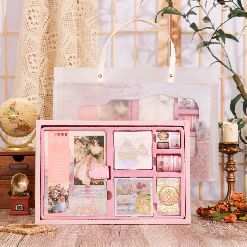 Oil Painting Series Journal Scrapbooking Supplies Gift Set C