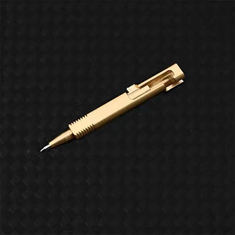 All Metal Solid Brass Pocket Ballpoint Pen Brass
