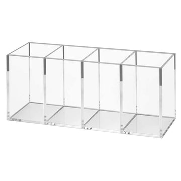 Acrylic Desk Pen Holder 4 Compartments