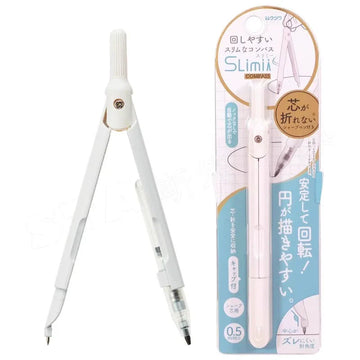 Kutsuwa Slimy Compass with Mechanical Pencil 0.5 mm White