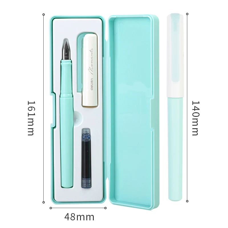 DELI A932 Affordable Starter Fountain Pens for Beginners 3 Color Pack