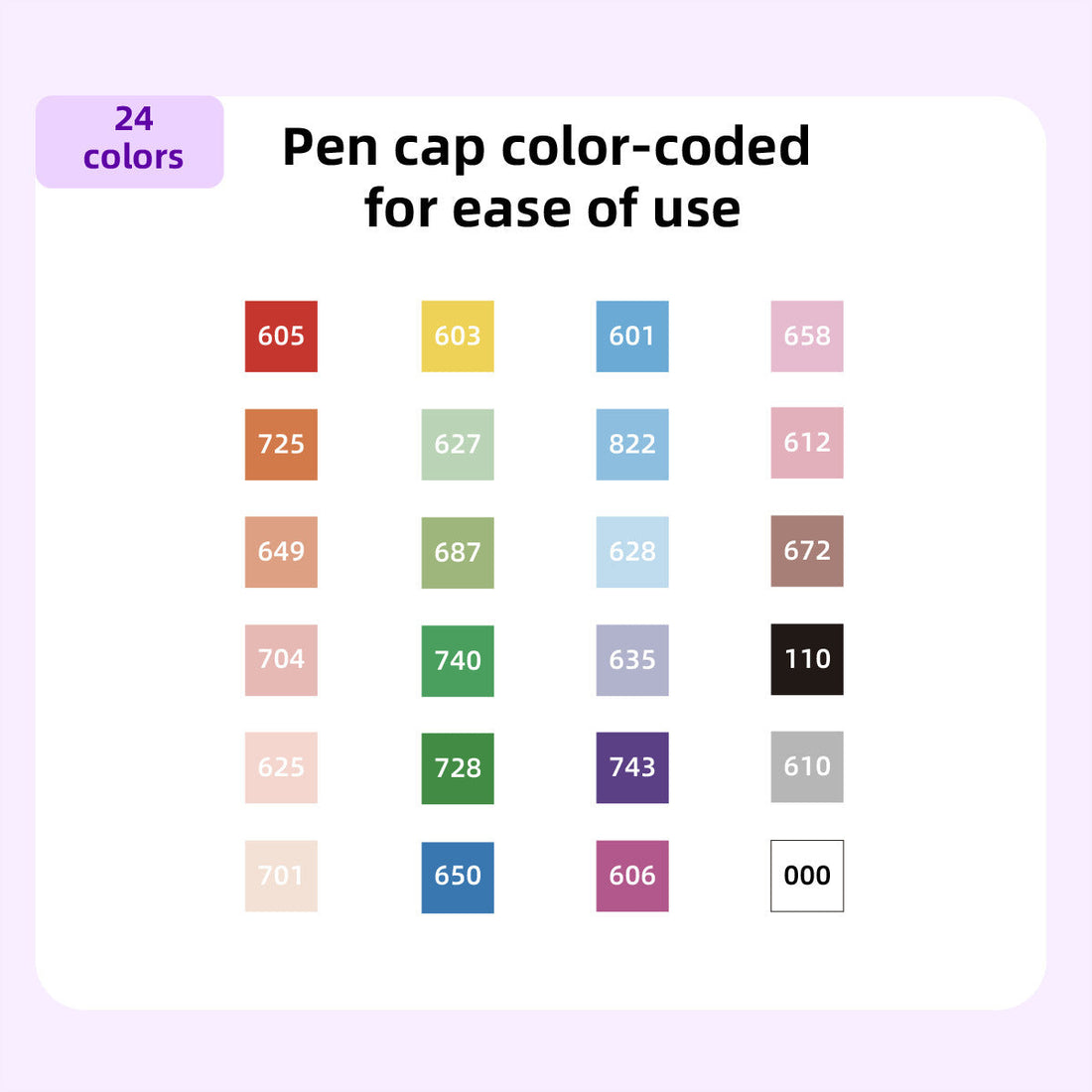 24/36/48 Colors Acrylic Marker Pens Brush Tip 24 Colors