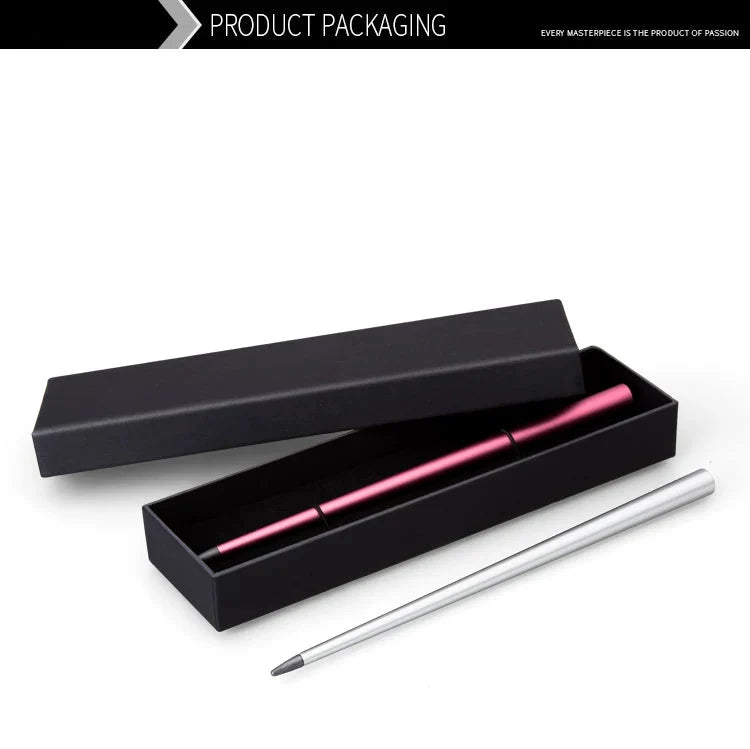 GNASEET Inkless Eternal Pencil – Tapered Metal Body | Black / Rose Red/ Silver / Gold