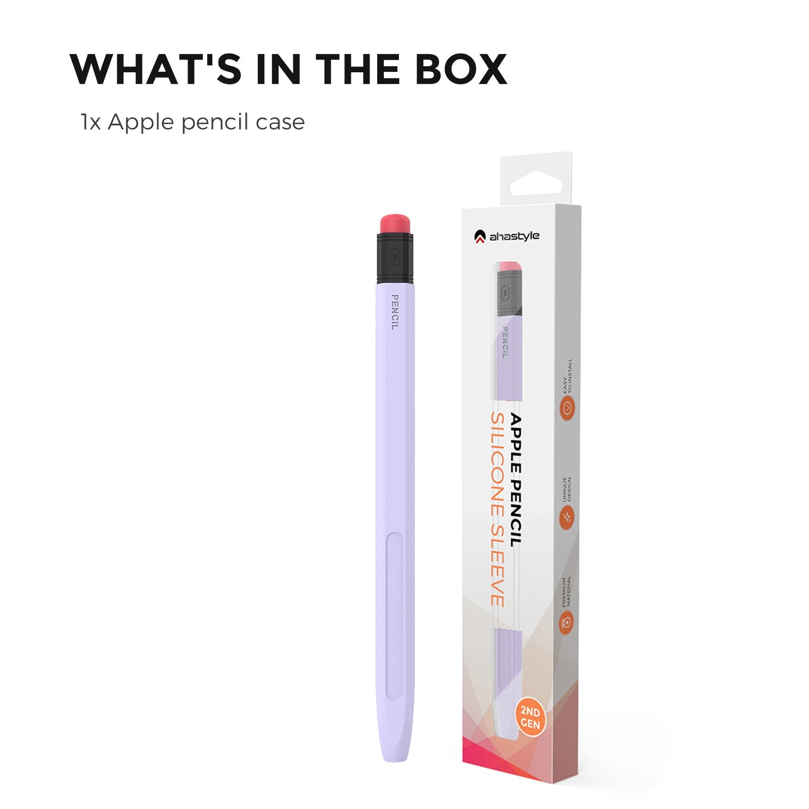 AhaStyle Classic Pencil Case Compatible with Apple Pencil 2st Generation Purple