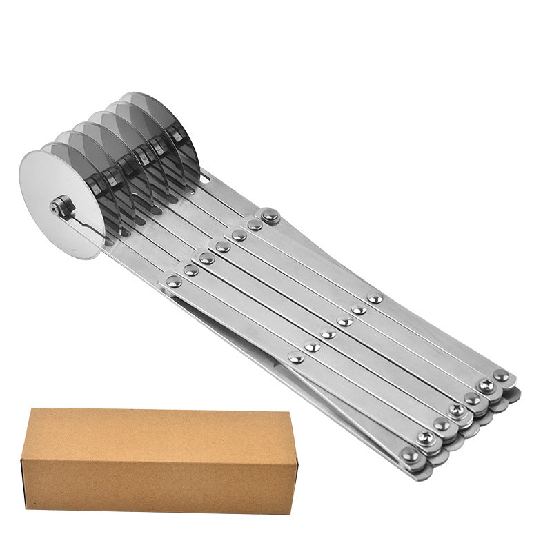 Stainless Steel Multi-Wheel Pizza Cutter & Pastry Slicer Expandable Roller