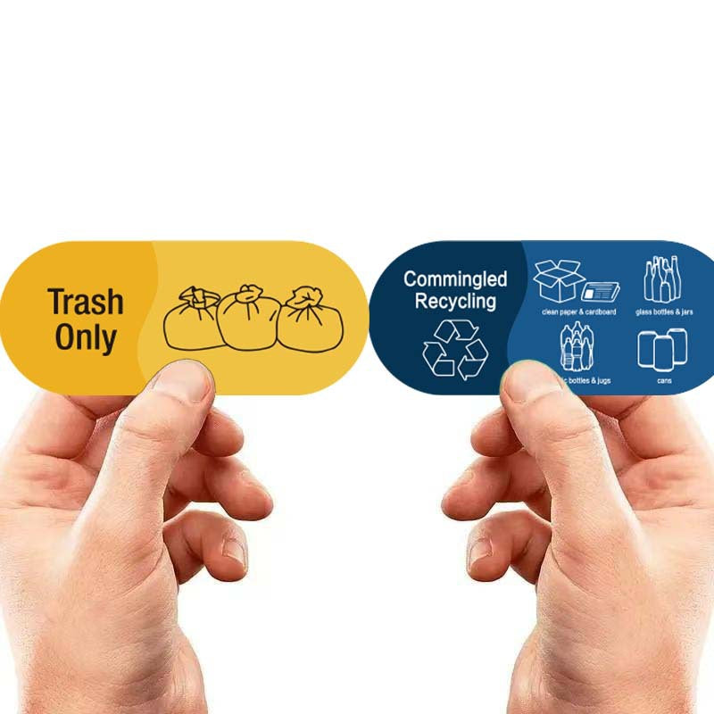 20PCS Mixed Recycle Stickers for Trash Bins for Home Office
