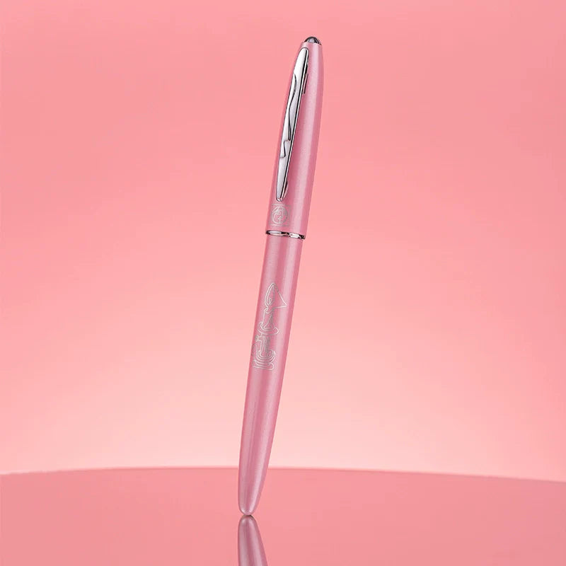Pimo 606 Fountain Pen - 0.38mm Extra Fine Nib Pink