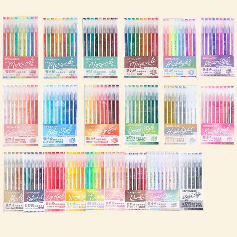 Languo Glitter Gel Pens 207 Color for Adult Coloring Journaling Drawing 168pcs(19 Pack)