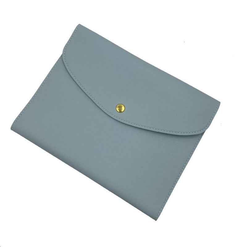 A5 Leather Notebook Cover with Card Slots, Pen Loop Blue