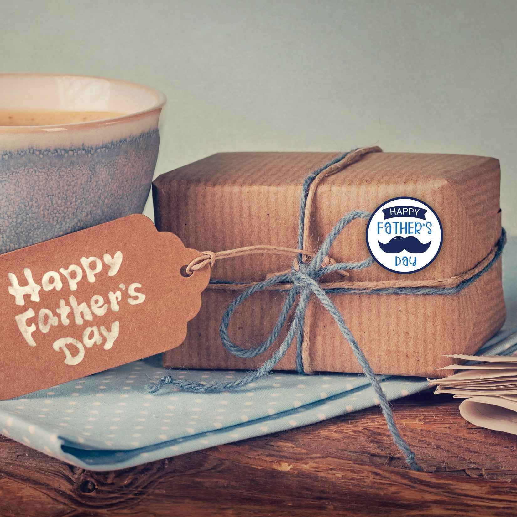 500pcs Happy Father‘s Day Stickers 1.5 inch Round Labels