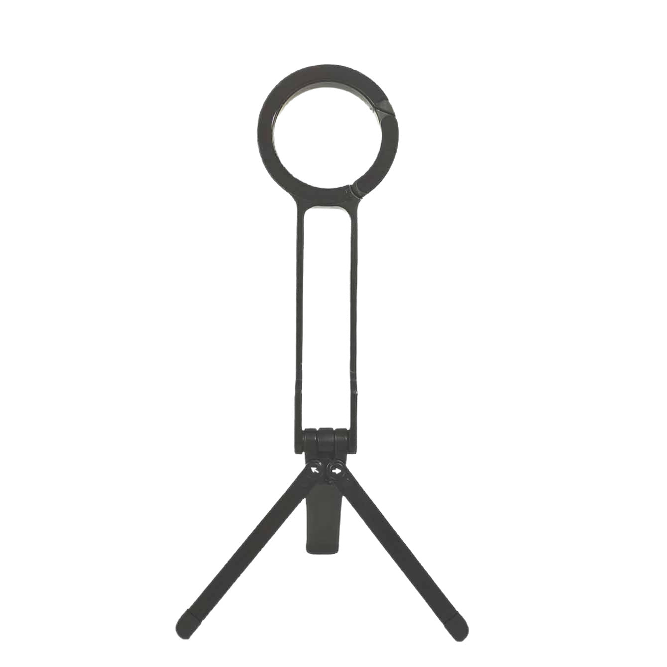 Aluminum Alloy Phone Tripod Carabiner-Mounted for iPhone Black