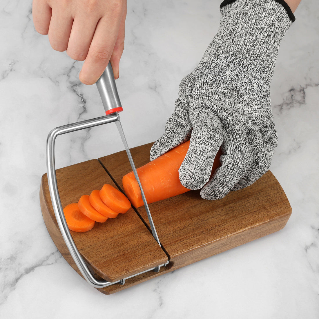 Acacia Wood Cheese Slicer Board – Cheese, Ham & Fruit Cutter