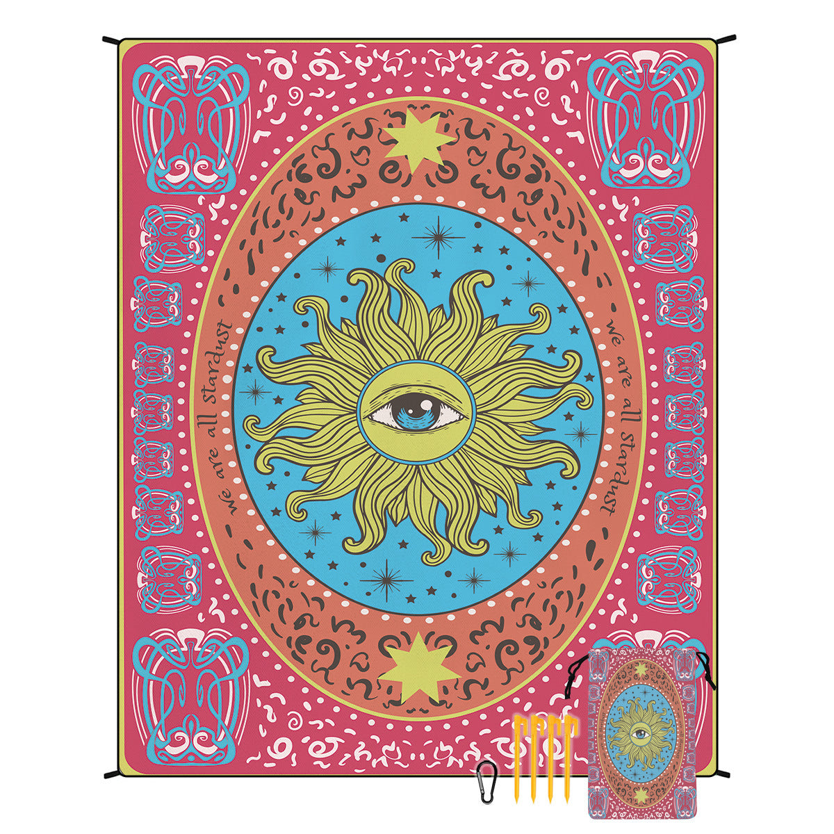 Bohemian Beach Mat & Outdoor Picnic Blanket – Waterproof 220 x 180cm