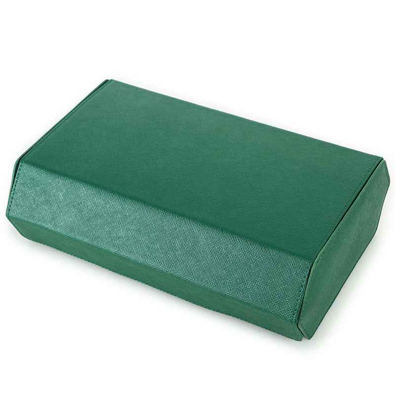 Genuine Leather Hexagon 8-Watches Roll Case Green