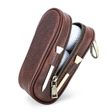 Contacts Family Golf Ball Holder – Leather Ball Protectors Pouch