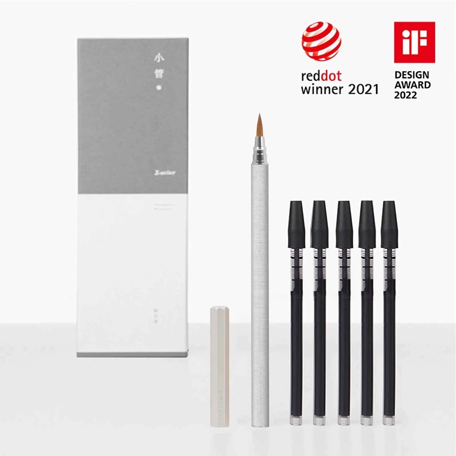 MWZ Fountain Brush Pen Black Ink for Calligraphy,Manga,Drawing D